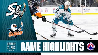 AHL HIGHLIGHTS | San Jose Barracuda vs San Diego Gulls | Nov 21, 2023