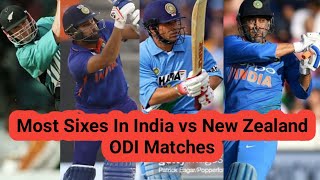 Most Sixes In India vs New Zealand ODI Matches 🏏 Top 5 Batsman 🔥 #shorts #rohitsharma #msdhoni