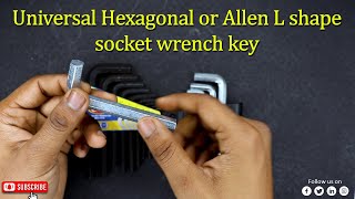 Universal Hexagonal or Allen L shape socket wrench key