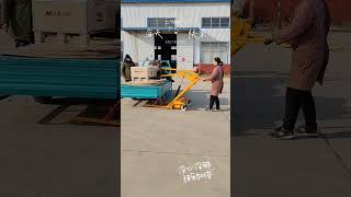 curving boom loading and unloading truck, 500kg mini forklift