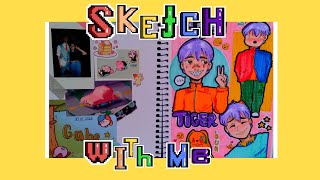 sketch with me #1 desenhe comigo + mostrando meu novo sketchbook 🎨📒🌱