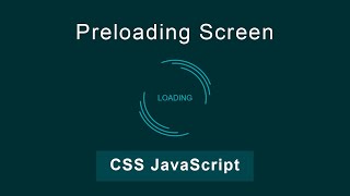 Create Preloading Screen Using HTML CSS and JavaScript | CSS Preloading animation screen