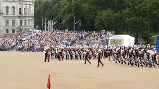 Royal Marines Beating Retreat July 2024, Horse Guards Parade London,  bugle and drums and the band