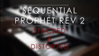 Stacked & distorted patch on the Rev 2 // Sequential Prophet Rev 2 + Valhalla Shimmer