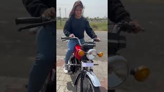 RX 100 bike lover 🥰 girl || girl RX 100 bike riding video || RX 100 lover 🥰 riding  princi Sanju 99