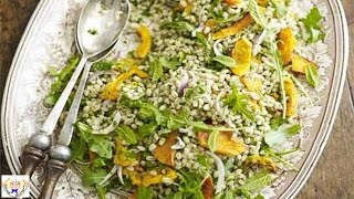 Squash, orange and barley salad