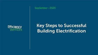 Key Steps to Successful Building Electrification