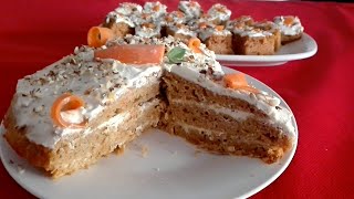 Una esponjosa Carrot cake para el Dìa de la Madre.