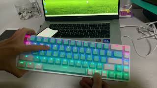 #MK68 MATHEW TECH mk68 keyboard bluetooth&2.4g connection tutorials