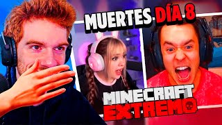 REACCIÓN A TODAS LAS MUERTES en MINECRAFT EXTREMO DIA #8