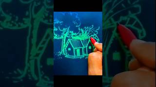 How to draw house & tree with A letter #reels #reelsviral #tips #artwork #letterart #treehouse