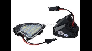 2x white LED puddle light for Volkswagen Golf 5 6 EOS GTI