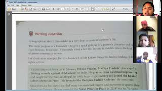 English How to write Biographical Sketch of writing junction from chapter 7 book  b Class 6