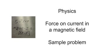 Magnetic field force on current carrying wire - sample problem