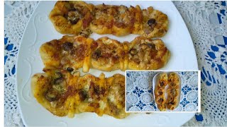 طرزتهیه پیتزا به شکل کاملآ متفاوت /pizza form  stick  so yummy