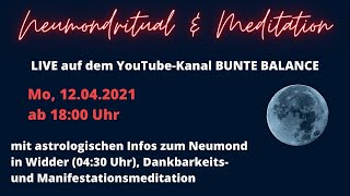 Neumond in Widder - Ritual Meditation Manifestation | Beginn astrologisches Jahr