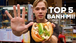 TOP 5 Most DELICIOUS Banh Mi for 1$! - Street Food Guide in Saigon!