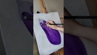 Started eggplant oil color painting #oilpainting #oilcolorpainting #oilart #oilcolorart #eggplantart