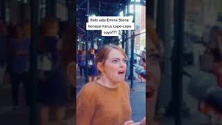 Emma Stone kaget ada orang yang lagi #viral di tiktok lewat...