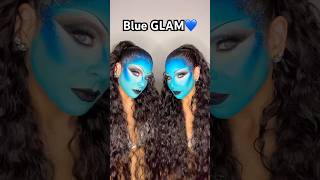 #beforeandafter #makeuptransformation #twins #bluemakeup #avatar