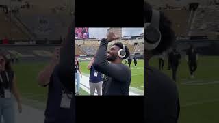 Shedeur Sanders showing off his Richard Mille during pregame.😂#colorado #collegefootball #shorts