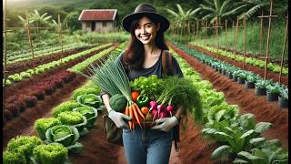 Harvest vegetables and fruits and make delicious dishes then sell them at the market