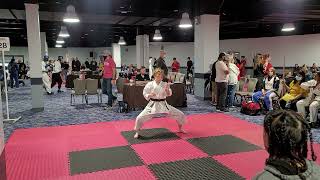 Charlotte competing in kata