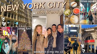 NYC TRAVEL VLOG: best food spots, soho, central park, times square, christmas activities, & more!!