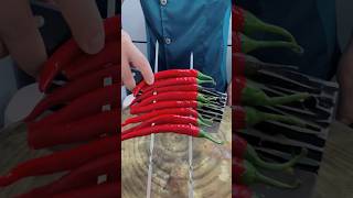 Lots of chili cutting idea . Chinese way #shorts #chinesechef #viralvideo