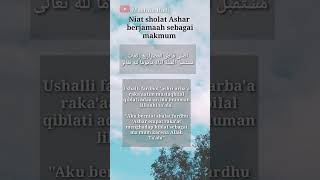 Niat Sholat Ashar Berjamaah sebagai Makmum