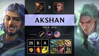 Akshan Mid vs Swain: Triple Kill, Legendary - NA Master Patch 14.18