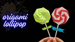 LOLLIPOP FROM ORIGAMI PAPER