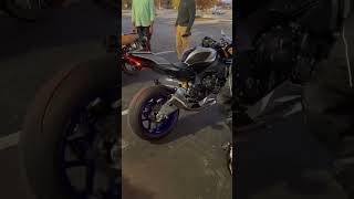 Yamaha r1m sc project exhaust flamethrower🔥 💥#youtubeshorts #viralvideo #shortsvideo #yamaha #r1m