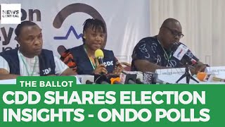 Ondo Election 2024: CDD Releases Preliminary Statement on Voting Process