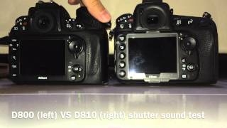 Nikon D810 shutter sound VS D800 shutter sound.