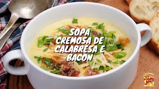 😜 [DELÍCIA] Sopa Cremosa com Calabresa e Bacon Fácil. #shorts