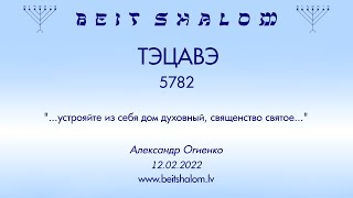 ТЭЦАВЭ 5782 "...устрояйте из себя дом духовный, священство святое..." (Александр Огиенко 12.02.2022)