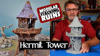 3d Printed terrain - Hermit tower for Dungeons and Dragons D&D.  For use in your tabletop games