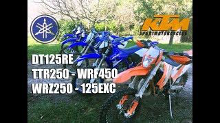 YAMAHA DTR 125 - 250 TTR - 250 WRZ - 450 WRF - KTM 125 EXC - Enduro Gironde - Eken H9R