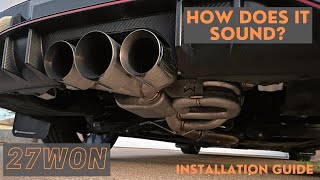 HOW Does It SOUND? 27WON Front Pipe and Exhaust System Install Into Type R