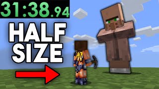 Can You Beat Minecraft if you're HALF SIZE?