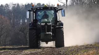 John Deere 6155r slurry spreading