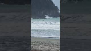 Surfing at wahi beach #newzealand #beach