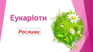 Еукаріоти  Рослини. Урок біології в 9 класі