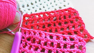 Простая филейная сетка крючком Crochet Pattern