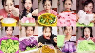 CARBONATE ICE , FOAM ICE , MIX ICE , DRY CRUNCHY MATCHA ICE EATING ASMR🧊