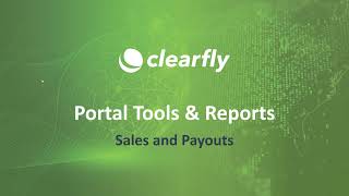 Portal Tools & Reports - Sales & Payout Account