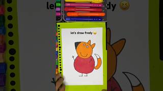 let's draw fredy from peppa pig family - menggambar peppa pig mudah - easy tips drawing tutorial