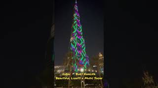 Dubai UAE 🇦🇪 Burj Khalifa Beautiful Lights & Music Show #shorts #reels #burjkhalifa #burj #dubai