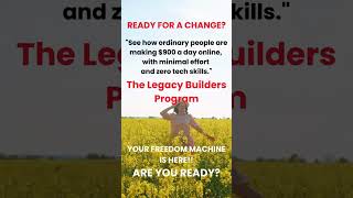 READY FOR A CHANGE? Ready to start living your best life? Would 900 a day help you do that? It's pos